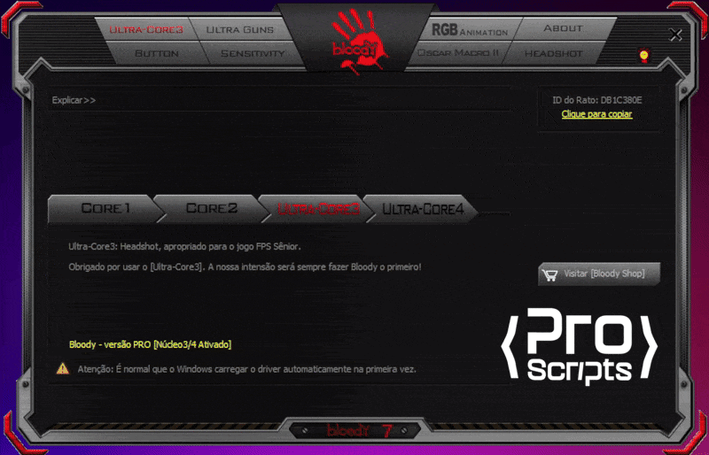 Criação de perfil dedicado