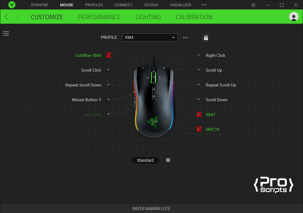 Verificando perfis e atalhos